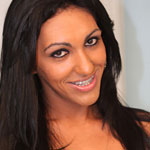 Antonella Gaucha in red lingerie and stockings puts on a seductive strip tease show