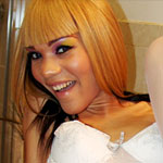 Beautiful black shemale from Philadelphia fingering her ass