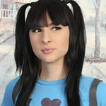 Shemale pornstar Bailey Jay in pigtails